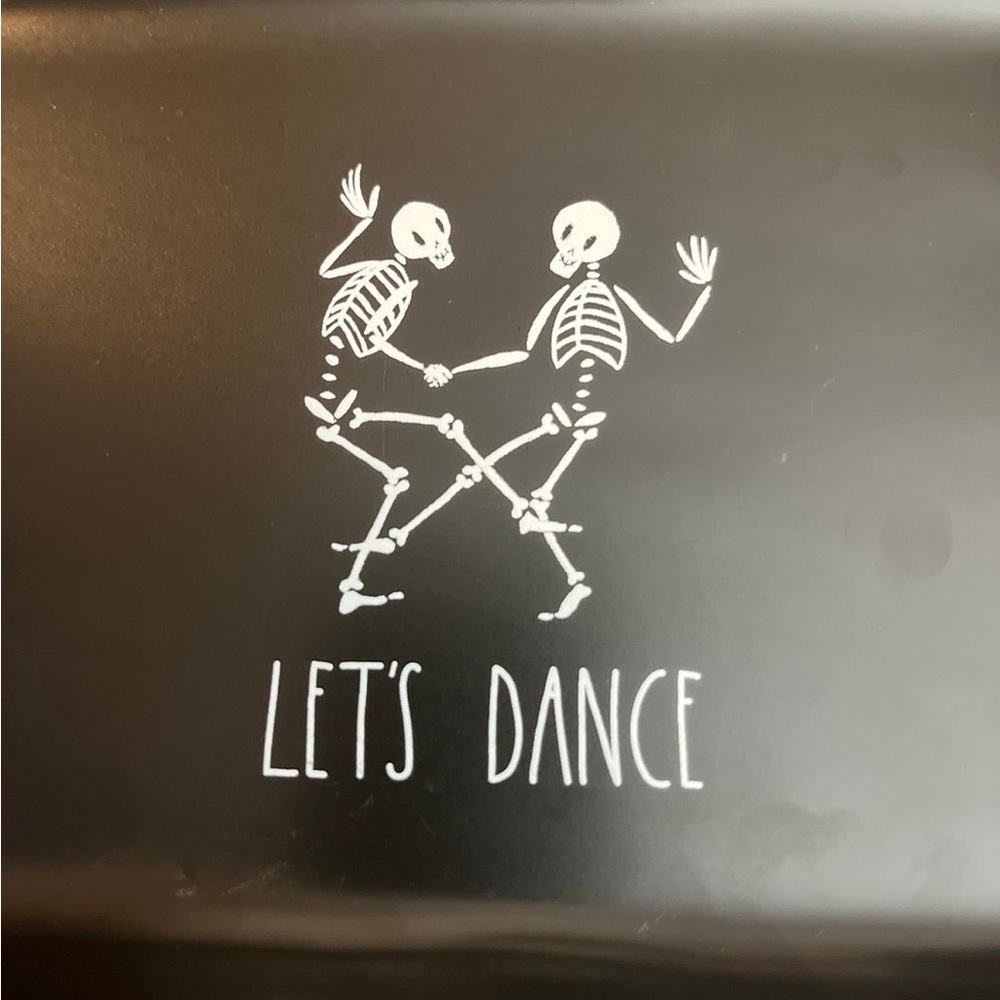 Rae Dunn “Let’s Dance” Skeleton Black Tray - Picture 6 of 6